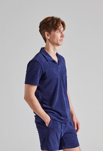 Cermino Riviera Terry Polo Navy Blue