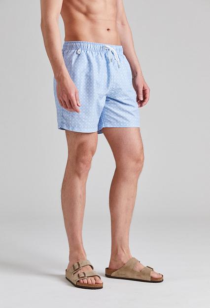Cermino Classic Swim Shorts Light Blue Small Circle