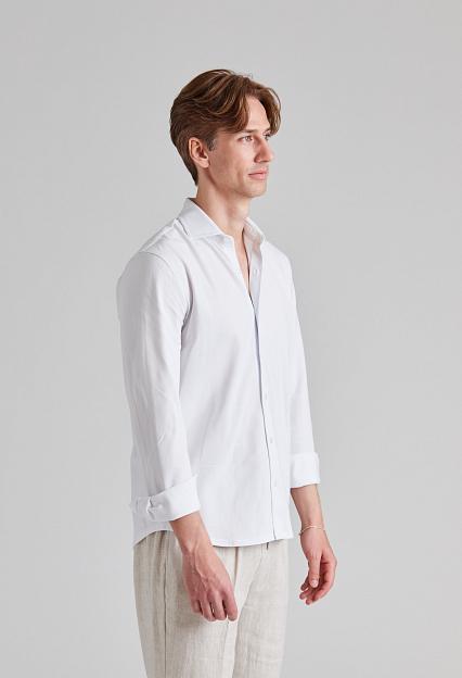 Cermino Felix Cotton Pique Shirt White