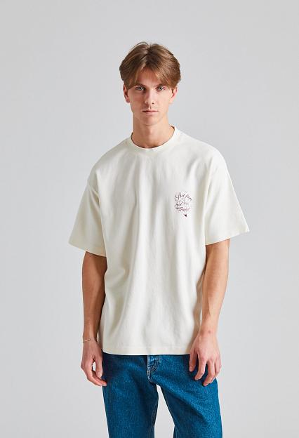 Drôle de Monsieur Le T-Shirt Slogan Vignes Cream