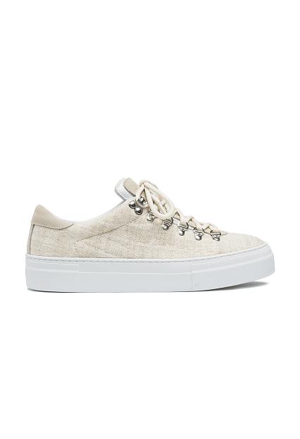 Diemme Marostica Low Platform Natural Linen Fabric