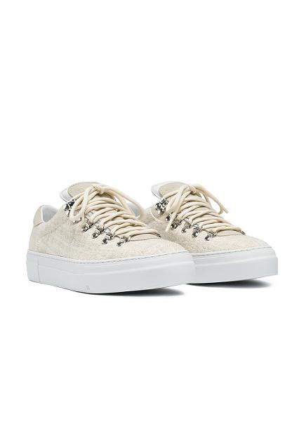 Diemme Marostica Low Platform Natural Linen Fabric