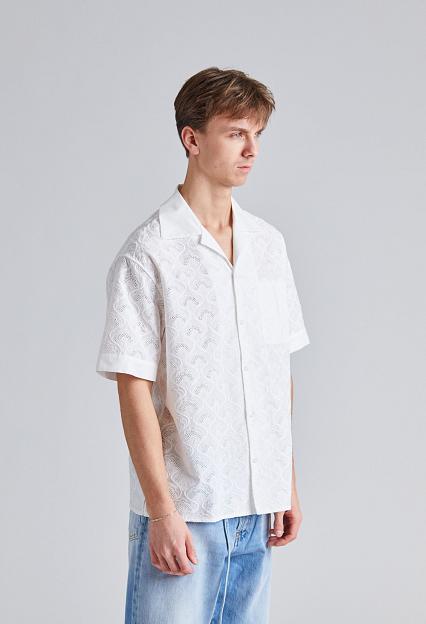 Drôle de Monsieur La Chemise Brodée Tapisserie White