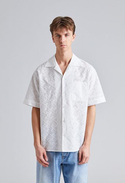 Drôle de Monsieur La Chemise Brodée Tapisserie White