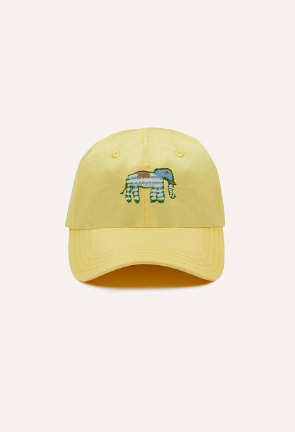 Drakes Elephant Embroidered Baseball Cap Lemon