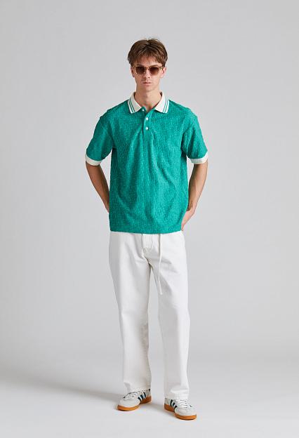 Drôle de Monsieur Le Polo Monogramme MC Emeraude