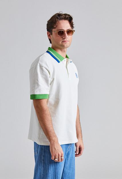 Drôle de Monsieur Le Polo Piqué Tresse Off White