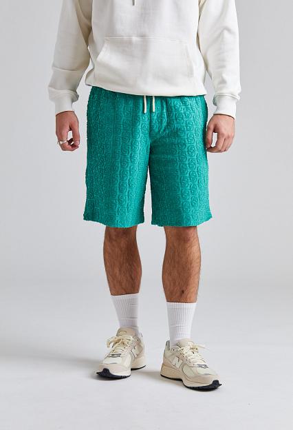Drôle de Monsieur Le Short Monogramme Emeraude