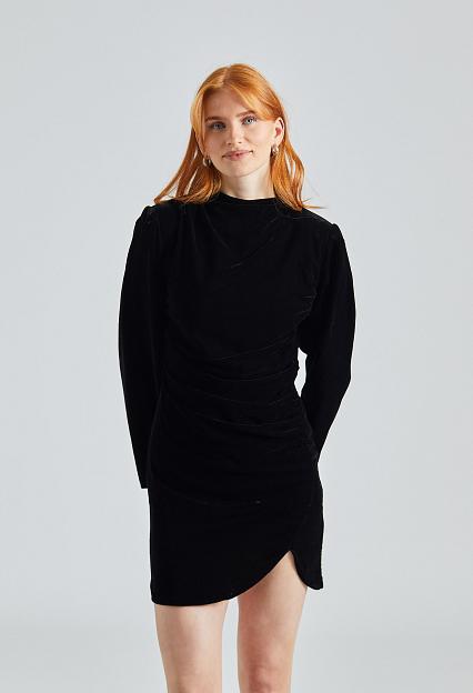 Envelope Jet Dress Velvet Black