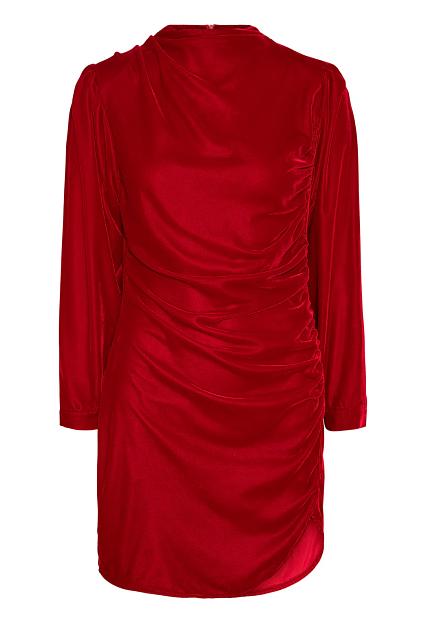 ENVELOPE1976 Jet Dress Velvet Red