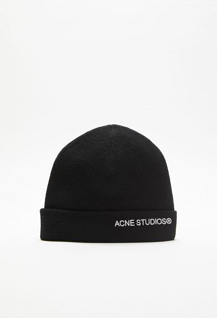 Acne Studios Embroidered Logo Beanie FN-UX-HATS000252 Black