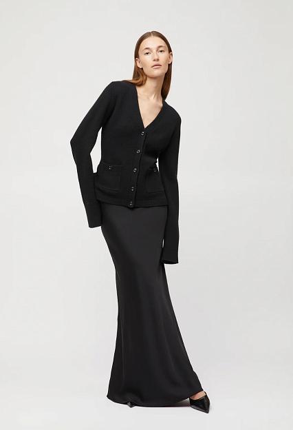 FWSS Bias Cut Maxi Skirt Jet Black