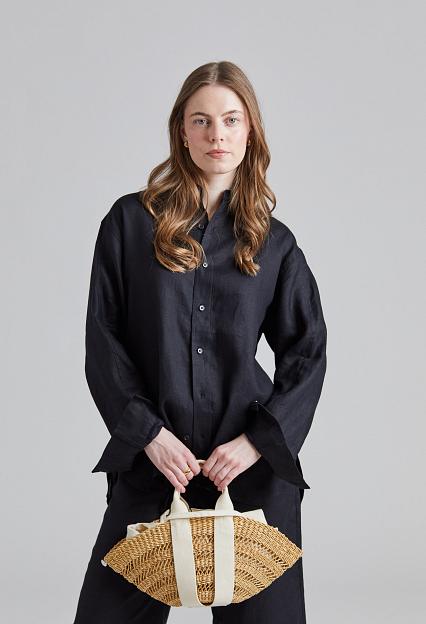 FWSS Linen Coastal Shirt Jet Black 