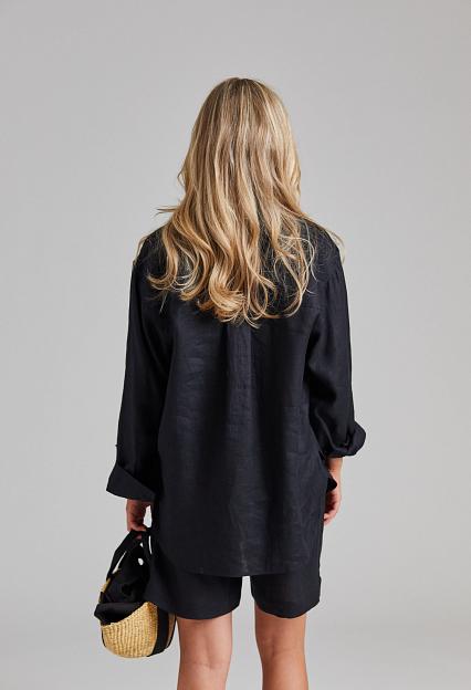 FWSS Linen Coastal Shirt Jet Black