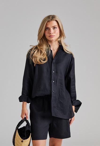 FWSS Linen Coastal Shirt Jet Black