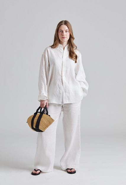 FWSS Linen Coastal Shirt Jet Stream White 