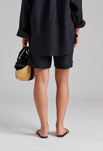 FWSS Linen Fisherman Shorts Jet Black