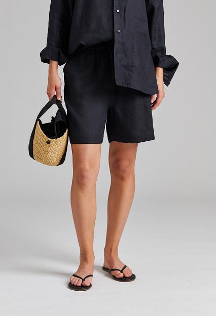 FWSS Linen Fisherman Shorts Jet Black