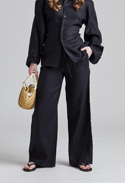 FWSS Linen Siena Trousers Jet Black 