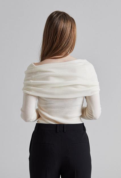 FWSS Off Shoulder Knit Top Macadamia