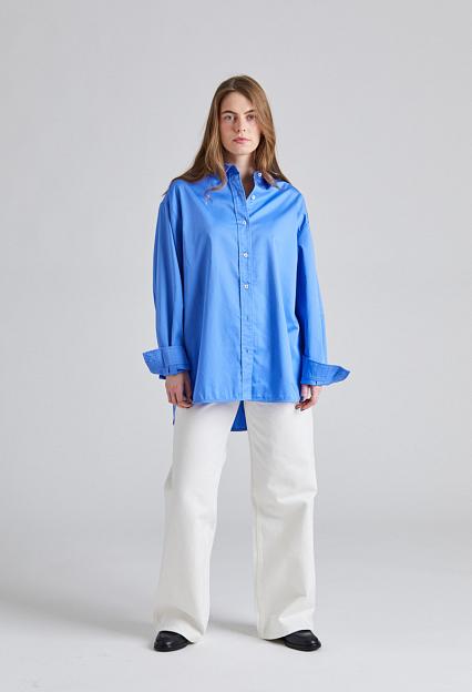 FWSS Poplin Workwear Shirt Cornflower Blue 