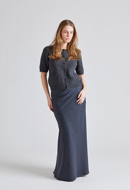 FWSS Tailored Bias Cut Maxi Skirt Charcoal Grey 