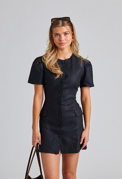 Faithfull The Brand Emma Mini Dress Black 