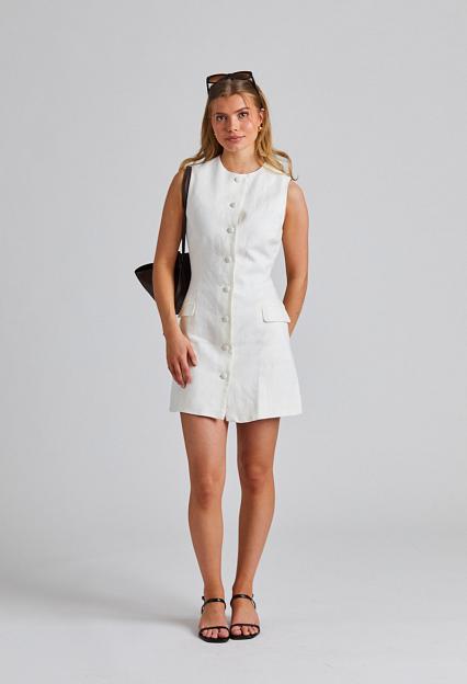 Faithfull The Brand Jane Mini Dress White