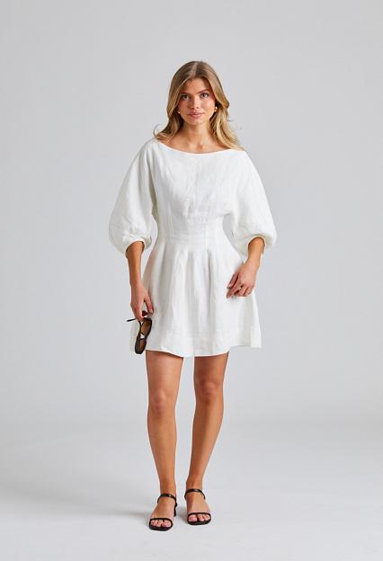 Faithfull The Brand Lowen Mini Dress White 