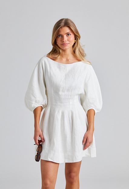 Faithfull The Brand Lowen Mini Dress White 