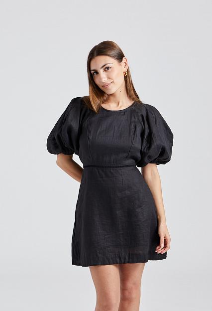 Faithfull The Brand Mai Mini Dress Black