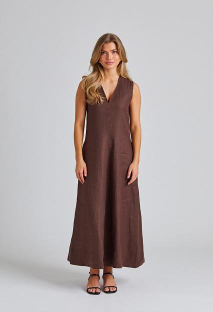 Faithfull The Brand Marteret Midi Dress Bistre 