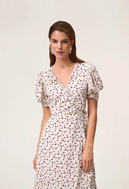 Adoore Ferrone Midi Dress White Cherry