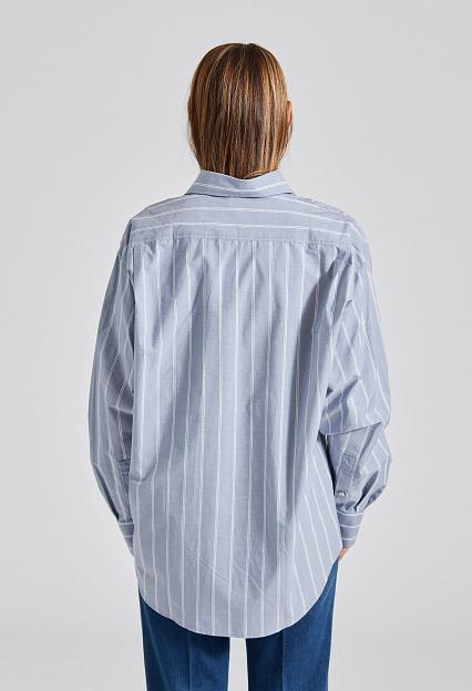 Filippa K Cotton Chambray Shirt Stripe