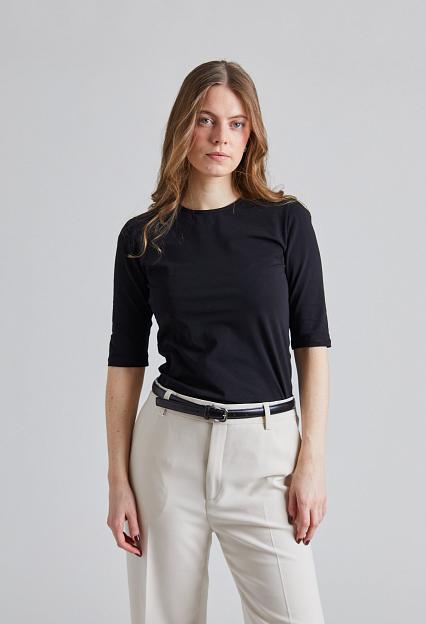 Filippa K Cotton Stretch Elbow Sleeve Black 