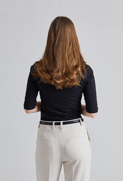 Filippa K Cotton Stretch Elbow Sleeve Black 