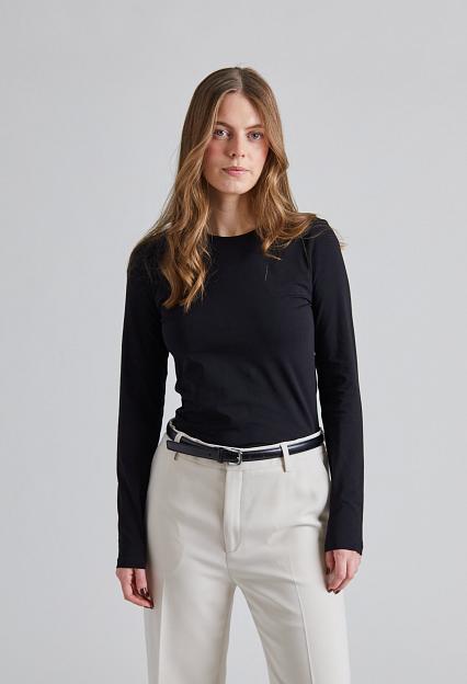 Filippa K Cotton Stretch Long Sleeve Black 