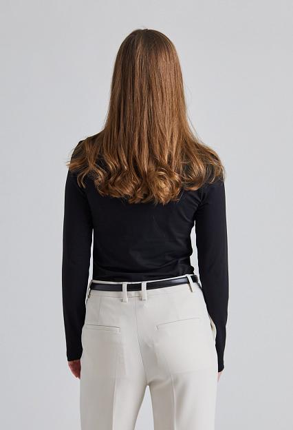 Filippa K Cotton Stretch Long Sleeve Black 