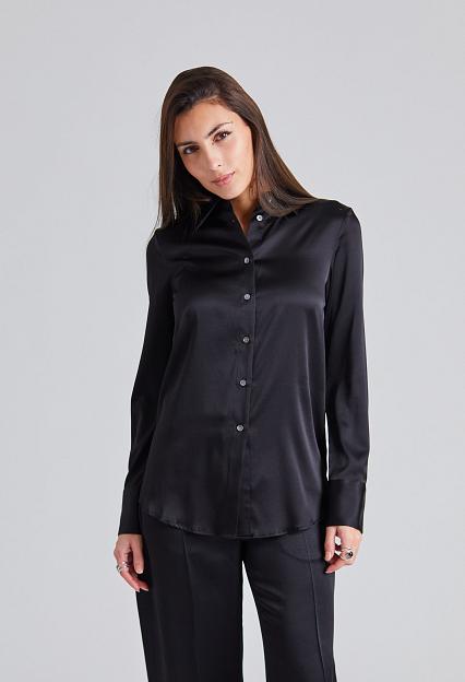 Filippa K Eira Silk Shirt Black 