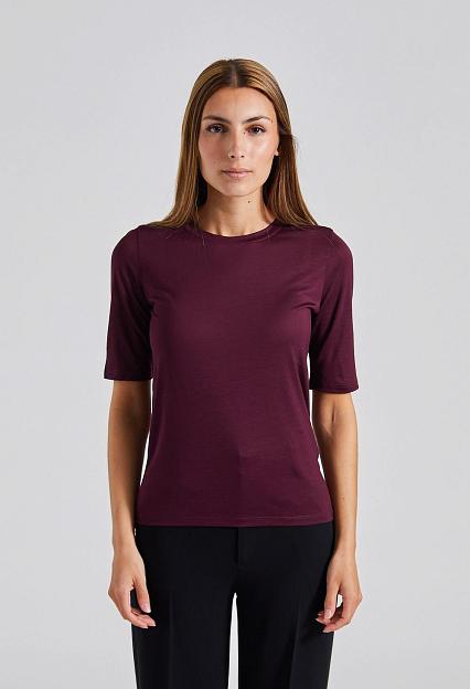 Filippa K Elena Tee Burgundy
