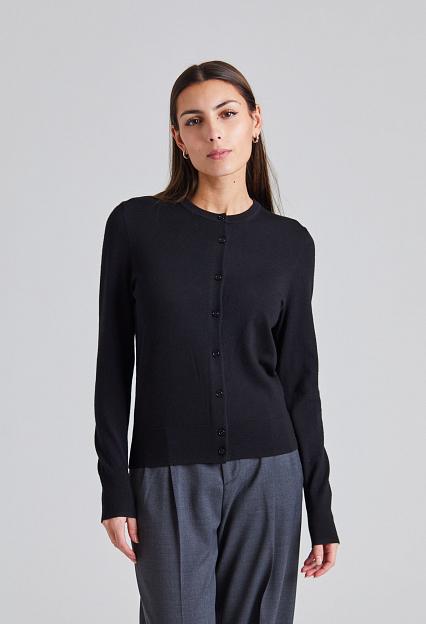 Filippa K Merino Short Cardigan Black
