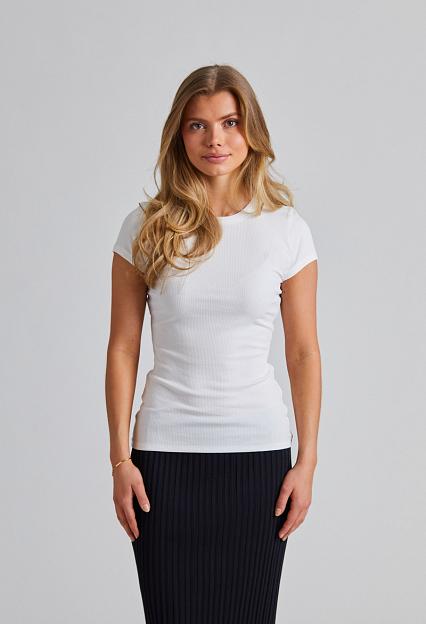Filippa K Fine Rib Tee White 