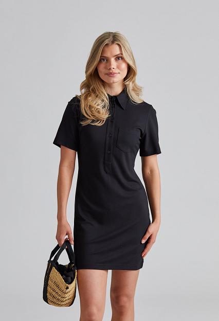 Filippa K Jersey Shirt Dress Black