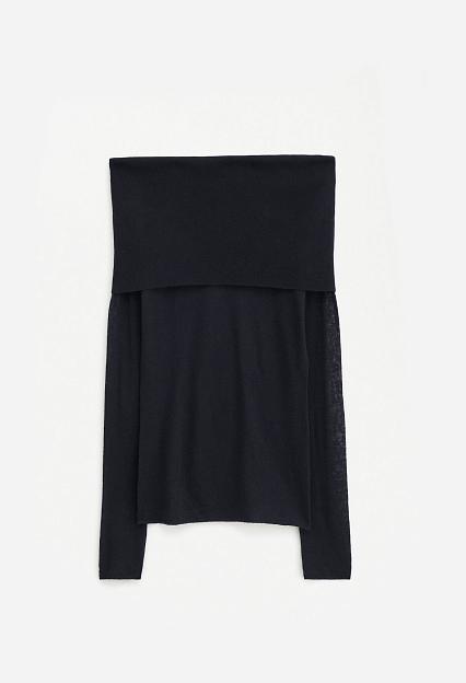 Filippa K Light Off Shoulder Top Black