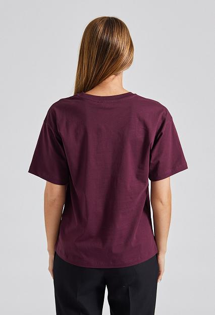 Filippa K Loose Fit Tee Burgundy