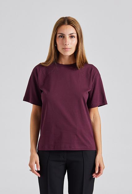 Filippa K Loose Fit Tee Burgundy