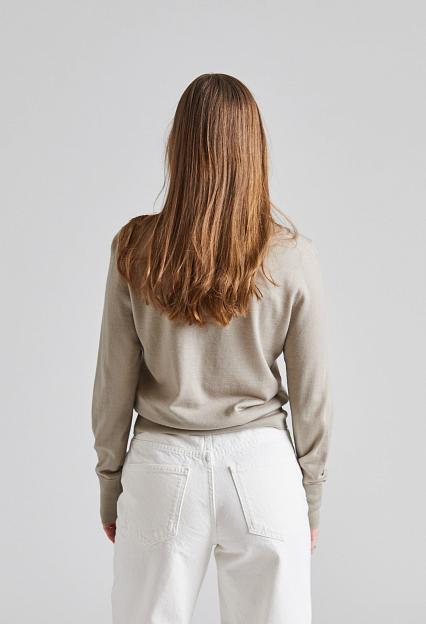Filippa K Merino Short Cardigan Moss Grey