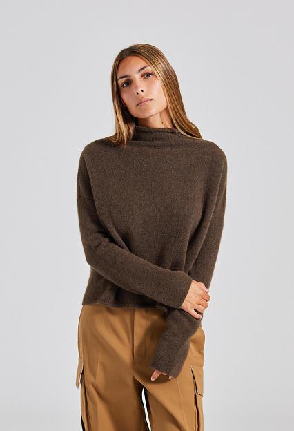 Mika Yak Funnelneck Sweater Driftwood