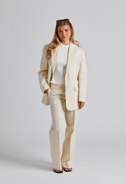 Filippa K Relaxed Straight Cotton Linen Cream White 