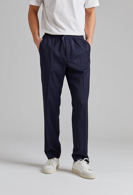 Filippa K Relaxed Wool Trousers Navy